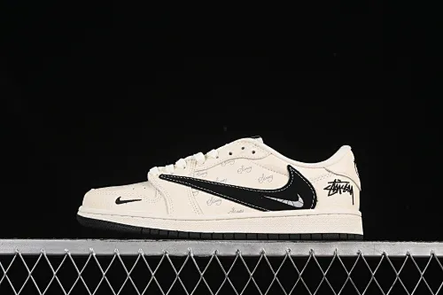 All categories Air Jordan Jordan series basketball shoes Air Jordan 1 Low High-end customized low-top sneakers Travis Scott x Fragment Design x Air Jordan 1 Low OG SP AJ1 Stussy co-branded beige small barb low-top cultural casual sneakers XS2024-043